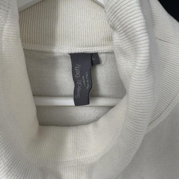 Sweaty Betty Women's Harmonise Pullover Sweatshirt Funnel Neck White L Large - Picture 4 of 7